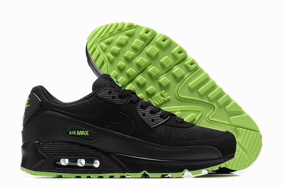 Cheap Air Max 90 Men's Shoes Black Green-44